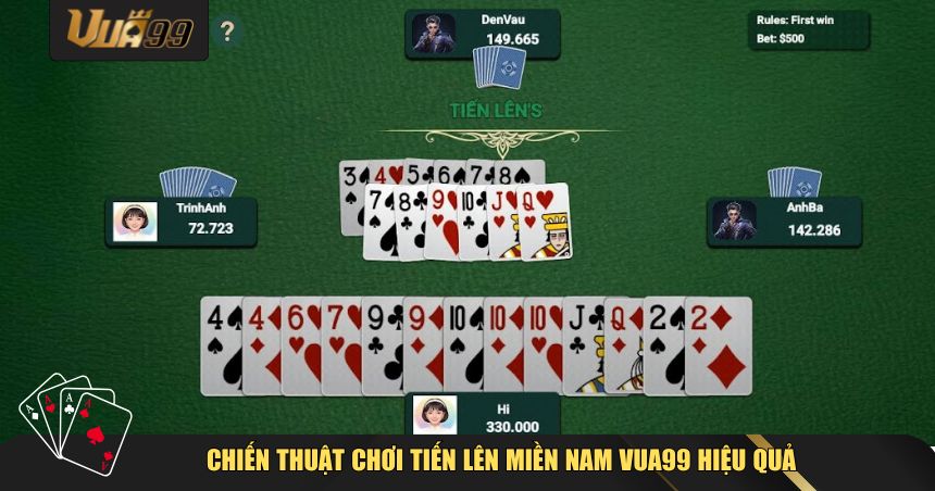 Chiến thuật chơi Tiến Lên Miền Nam VUA99 hiệu quả