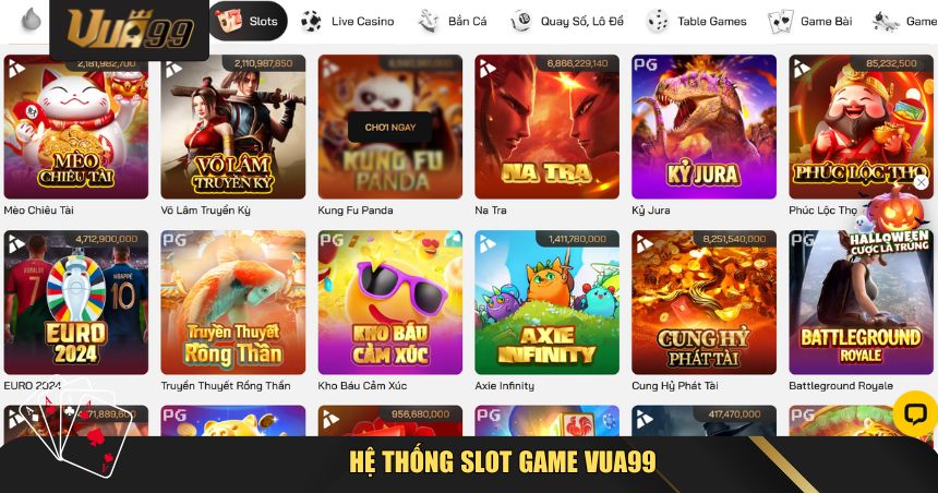 Hệ thống Slot Game VUA99 – Đa dạng và sống động 