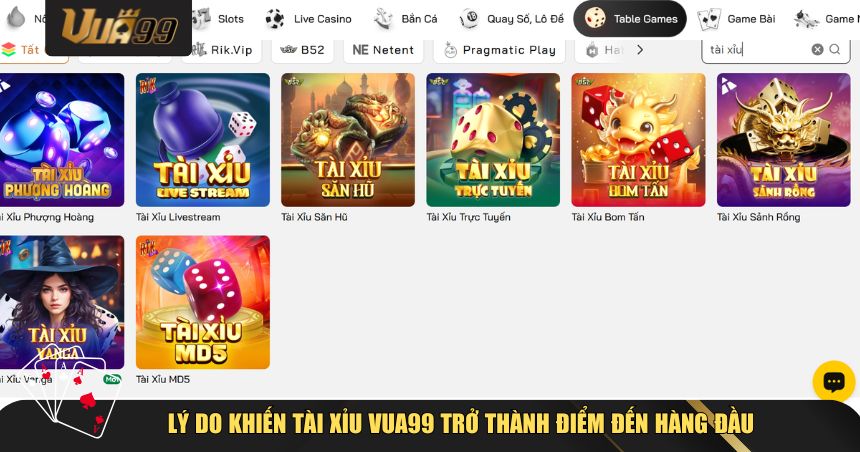 Vì sao Tài Xỉu VUA99 luôn nằm trong top